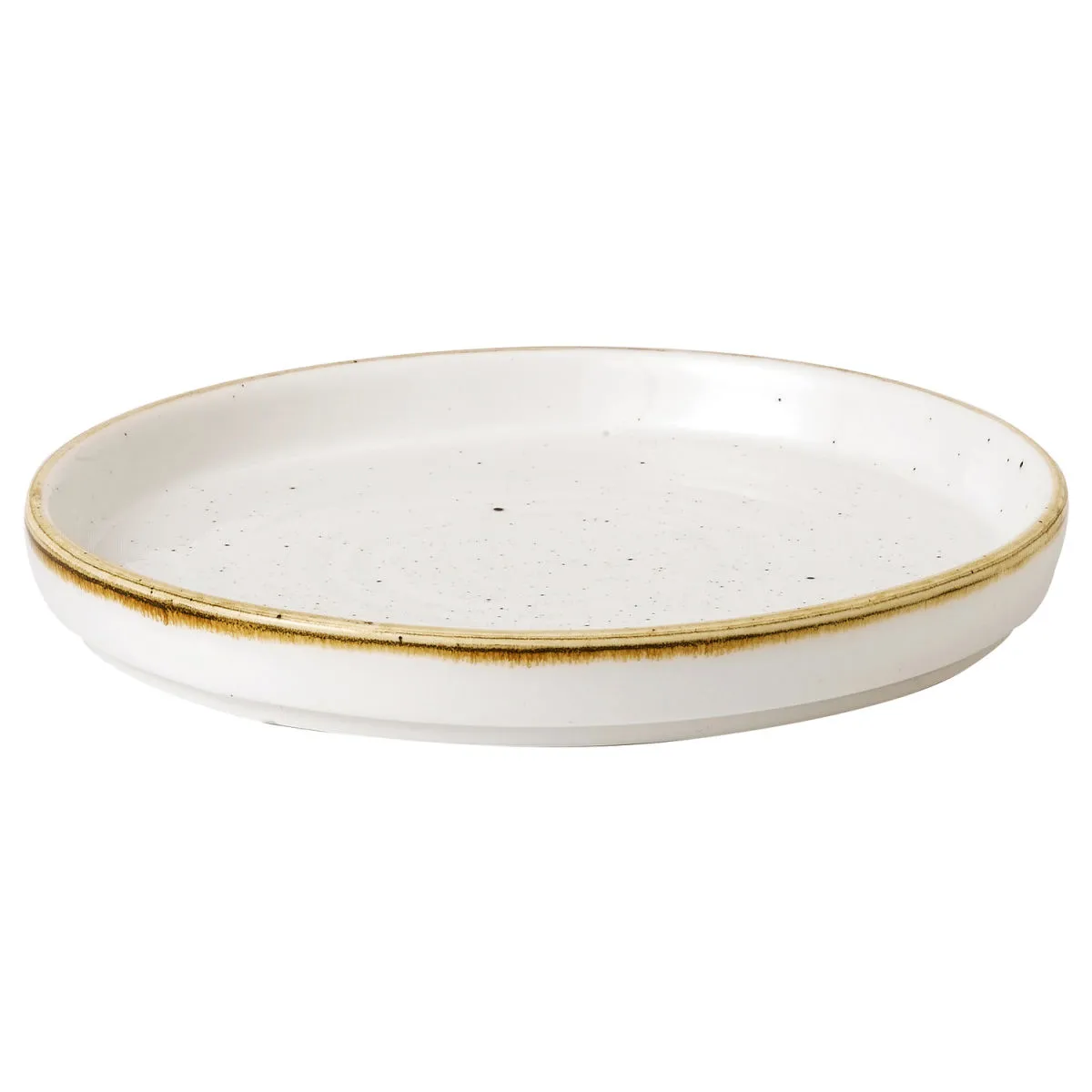 6x Churchill Piatto rotondo Stonecast Barley White con bordo alto; 15.7x2 cm (ØxH); bianco/marrone; rotonda; 6 pz. / Pacco