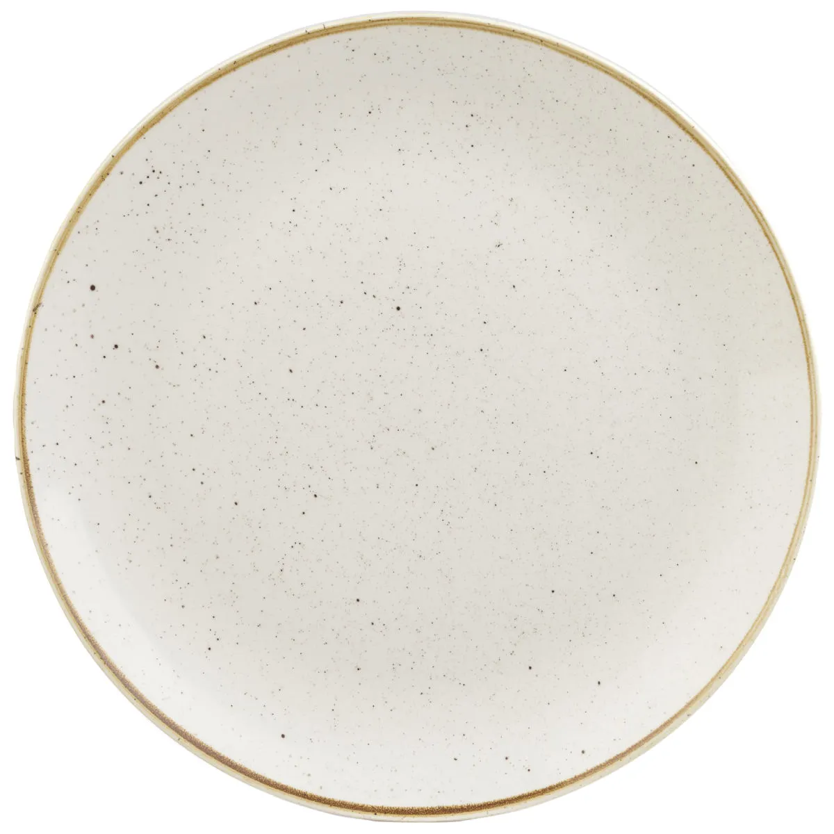 12x Churchill Piatto piano Stonecast Barley White Coupe; 28.8 cm (Ø); bianco/marrone; rotonda; 12 pz. / Pacco
