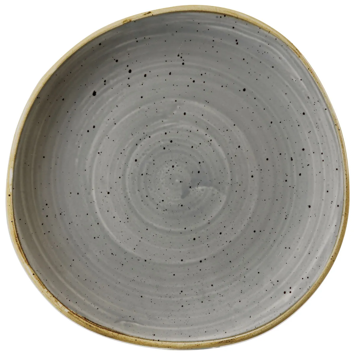12x Churchill Piatto piano Stonecast Peppercorn forma organica; 21 cm (L); grigio/marrone; organica; 12 pz. / Pacco