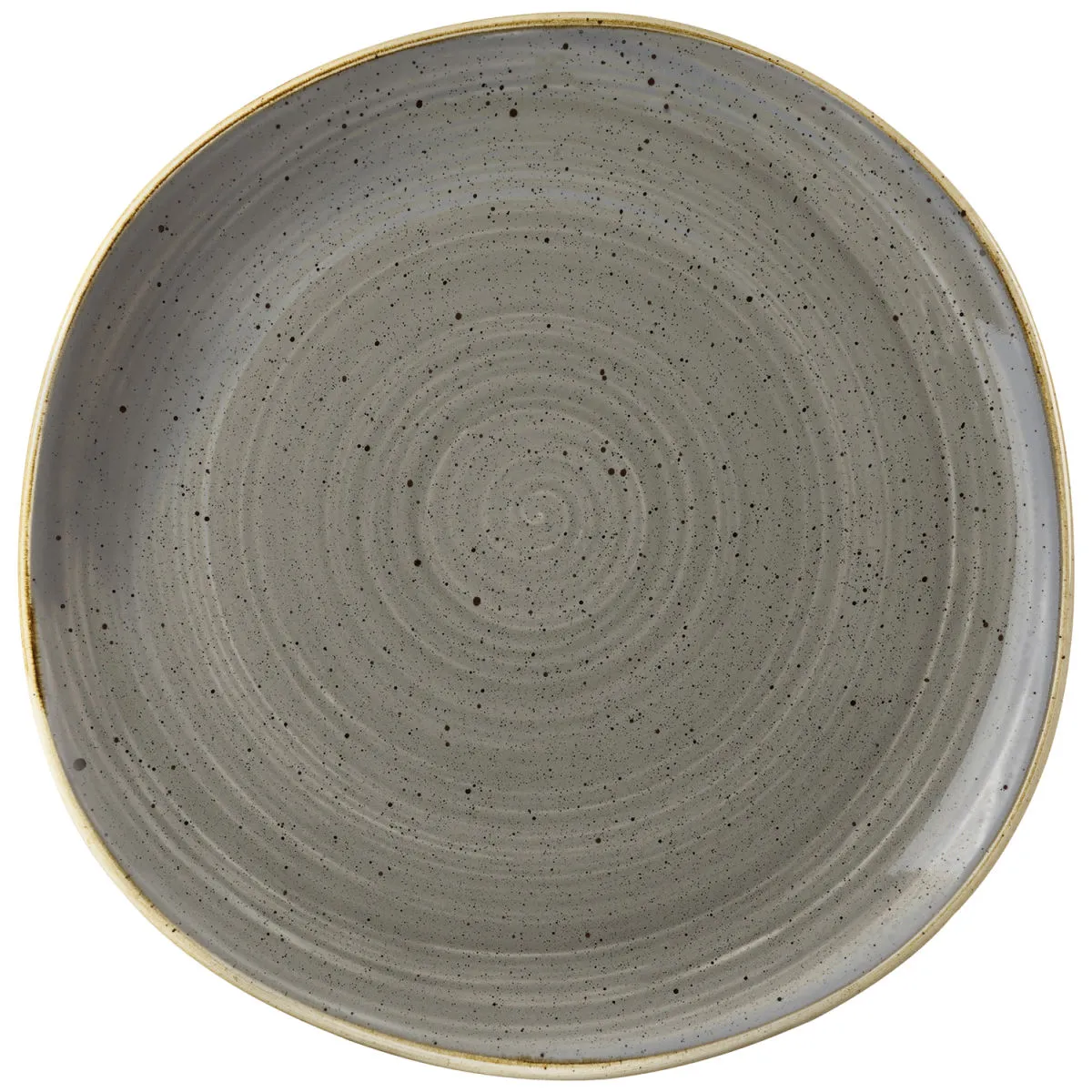 12x Churchill Piatto piano Stonecast Peppercorn forma organica; 26.4 cm (L); grigio/marrone; organica; 12 pz. / Pacco