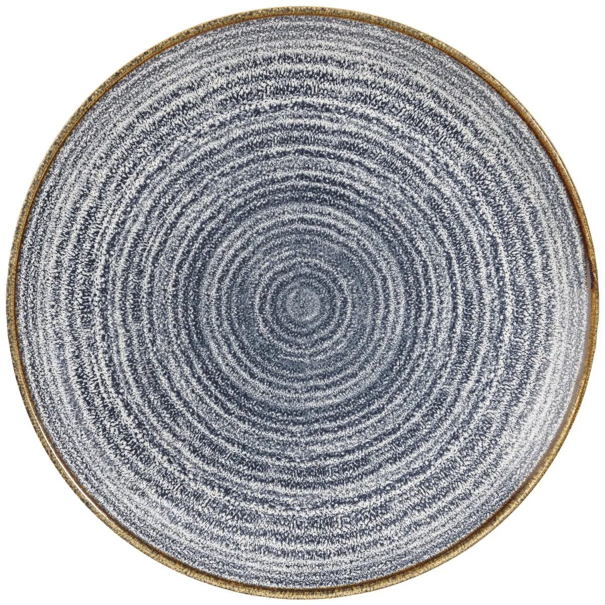 12x Churchill Piatto piano Studio Prints Slate Blue Coupe; 26 cm (Ø); blu/marrone; rotonda; 12 pz. / Pacco