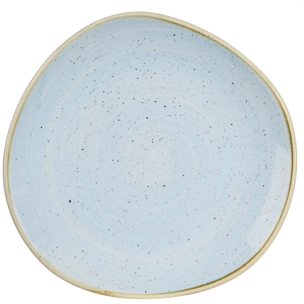 12x Churchill Piatto Stonecast Duck Egg forma organica Coupe; 28.6 cm (L); blu chiaro/marrone; organica; 12 pz. / Pacco