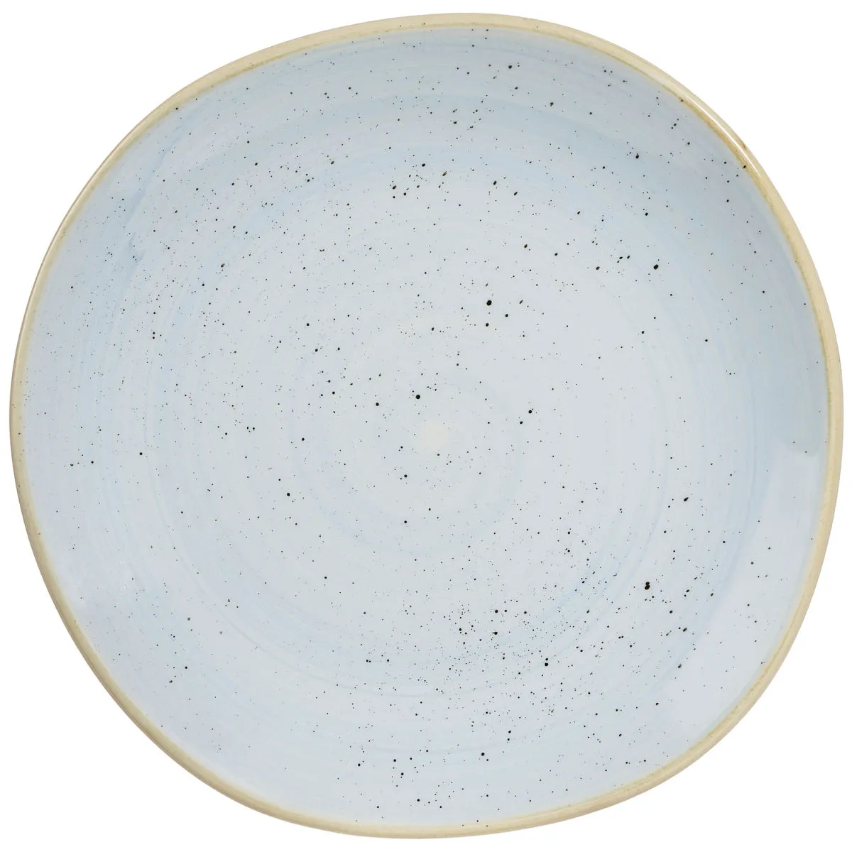 12x Churchill Piatto Stonecast Duck Egg forma organica Coupe; 26.4 cm (L); blu chiaro/marrone; organica; 12 pz. / Pacco