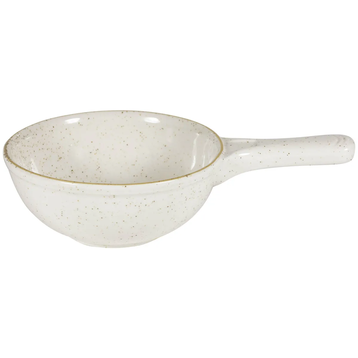 6x Churchill Padella Stonecast Barley White; 570 ml, 24.5 cm (Ø); bianco/marrone; rotonda; 6 pz. / Pacco