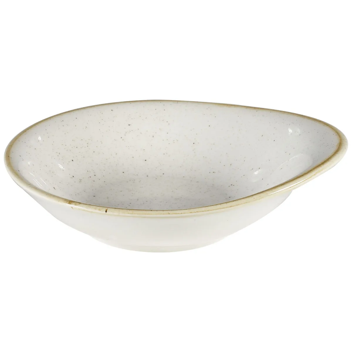 12x Churchill Piatto fondo Stonecast Barley White ovale; 170 ml, 16x14.5x14.5 cm (LxLxH); bianco/marrone; ovale; 12 pz. / Pacco