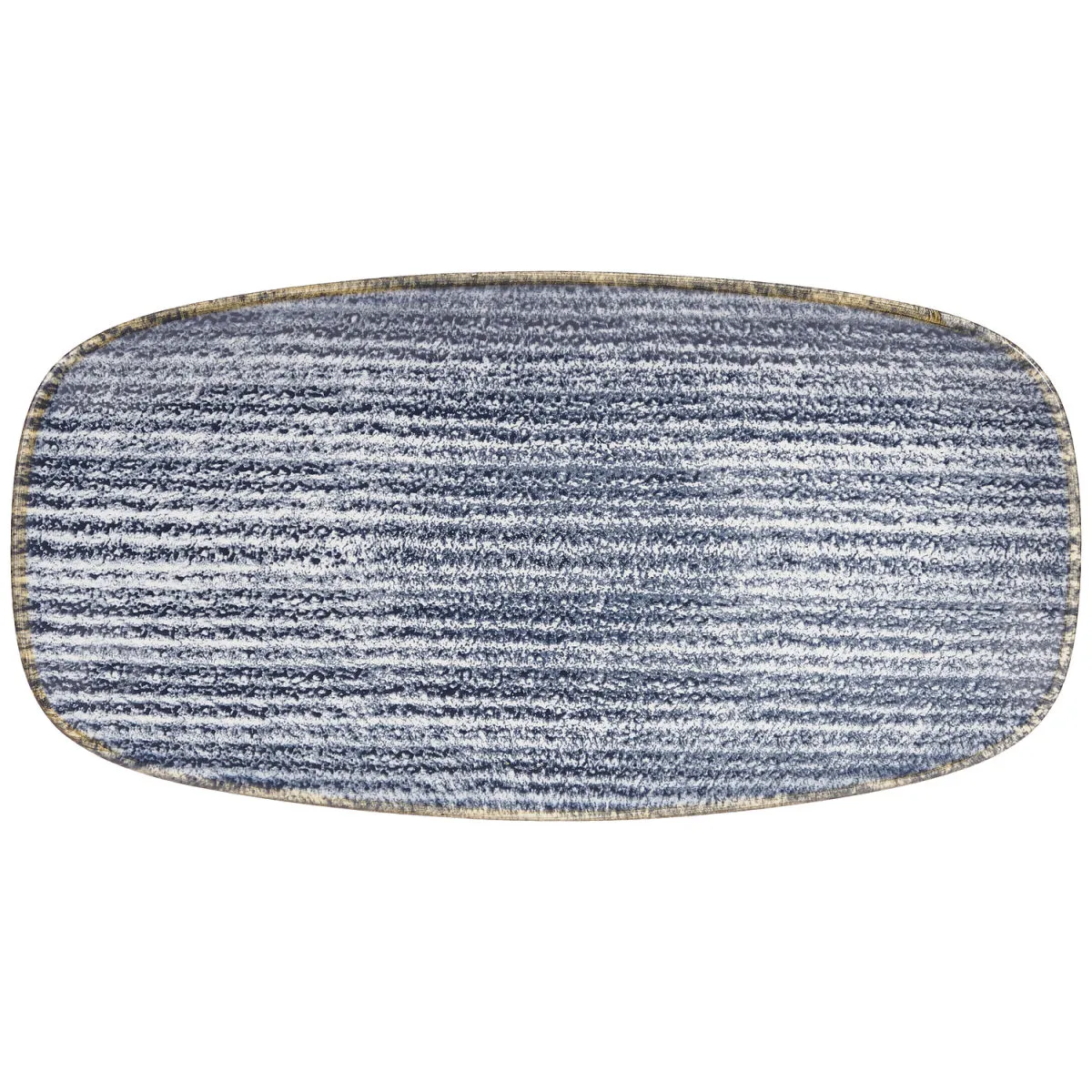 12x Churchill Chefs Piatto Ovale Studio Prints Slate Blue; 29.8x15.3 cm (LxL); blu/marrone; rettangolare; 12 pz. / Pacco