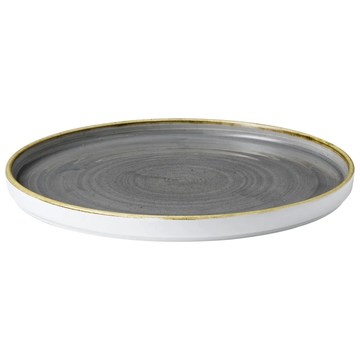 6x Churchill Piatto rotondo Stonecast Peppercorn con bordo alto; 27.5x2 cm (ØxH); grigio/marrone; rotonda; 6 pz. / Pacco