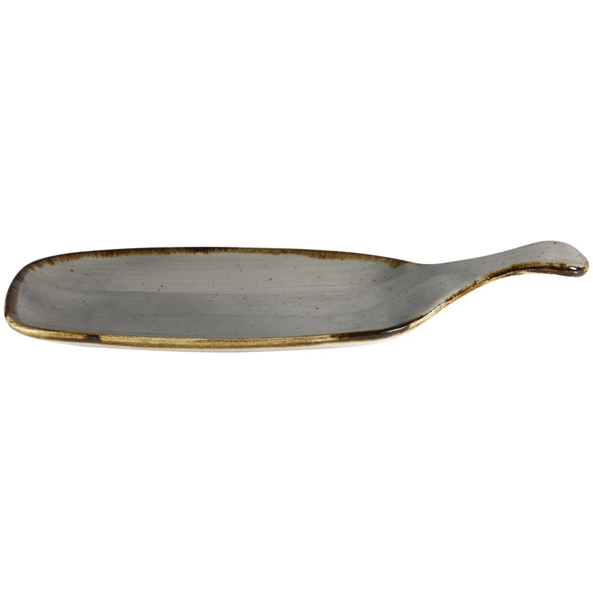 6x Churchill Piatto Stonecast Peppercorn con manico; 12.3x28.4 cm (LxL); grigio/marrone; rettangolare; 6 pz. / Pacco