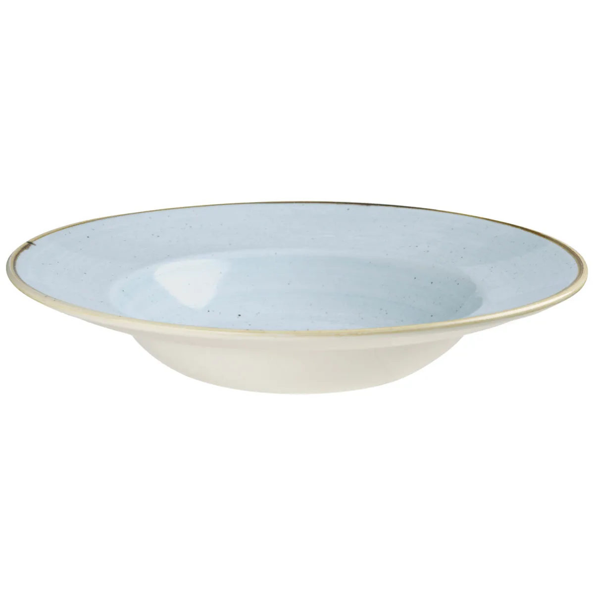12x Churchill Piatto fondo Stonecast Duck Egg; 284 ml, 24x3.7 cm (ØxH); blu chiaro/marrone; rotonda; 12 pz. / Pacco