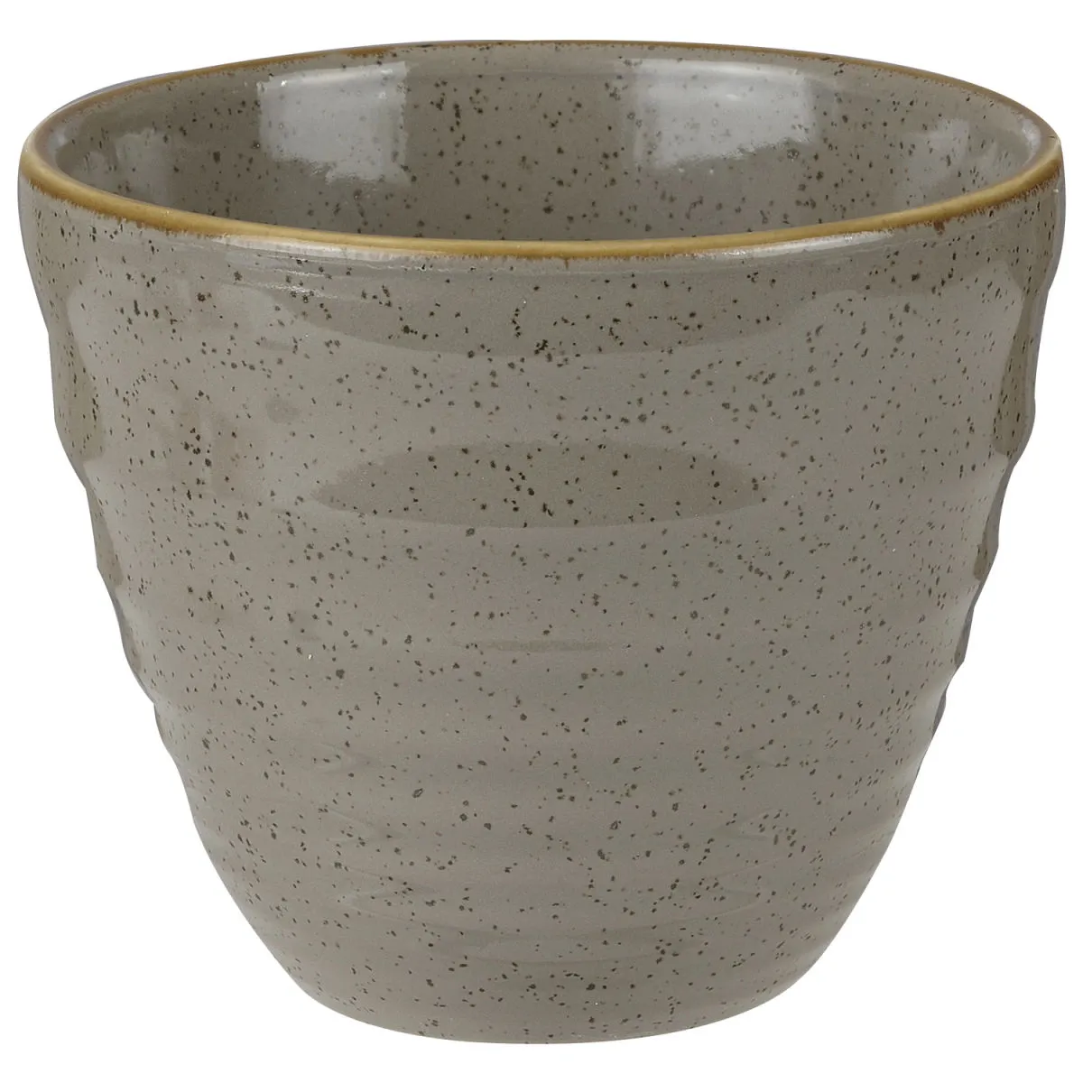 12x Churchill Ciotola chip mug Ripple Stonecast Peppercorn; 280 ml, 9.5x8.3 cm (ØxH); grigio/marrone; rotonda; 12 pz. / Pacco