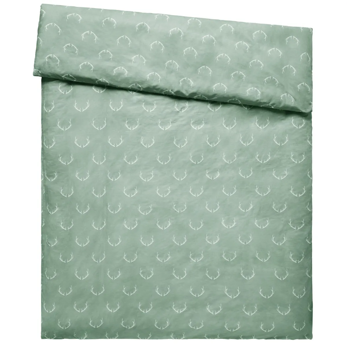 ERWIN M. Copripiumino con corna di cervo Enns; 155x220 cm (LxL); salvia/beige
