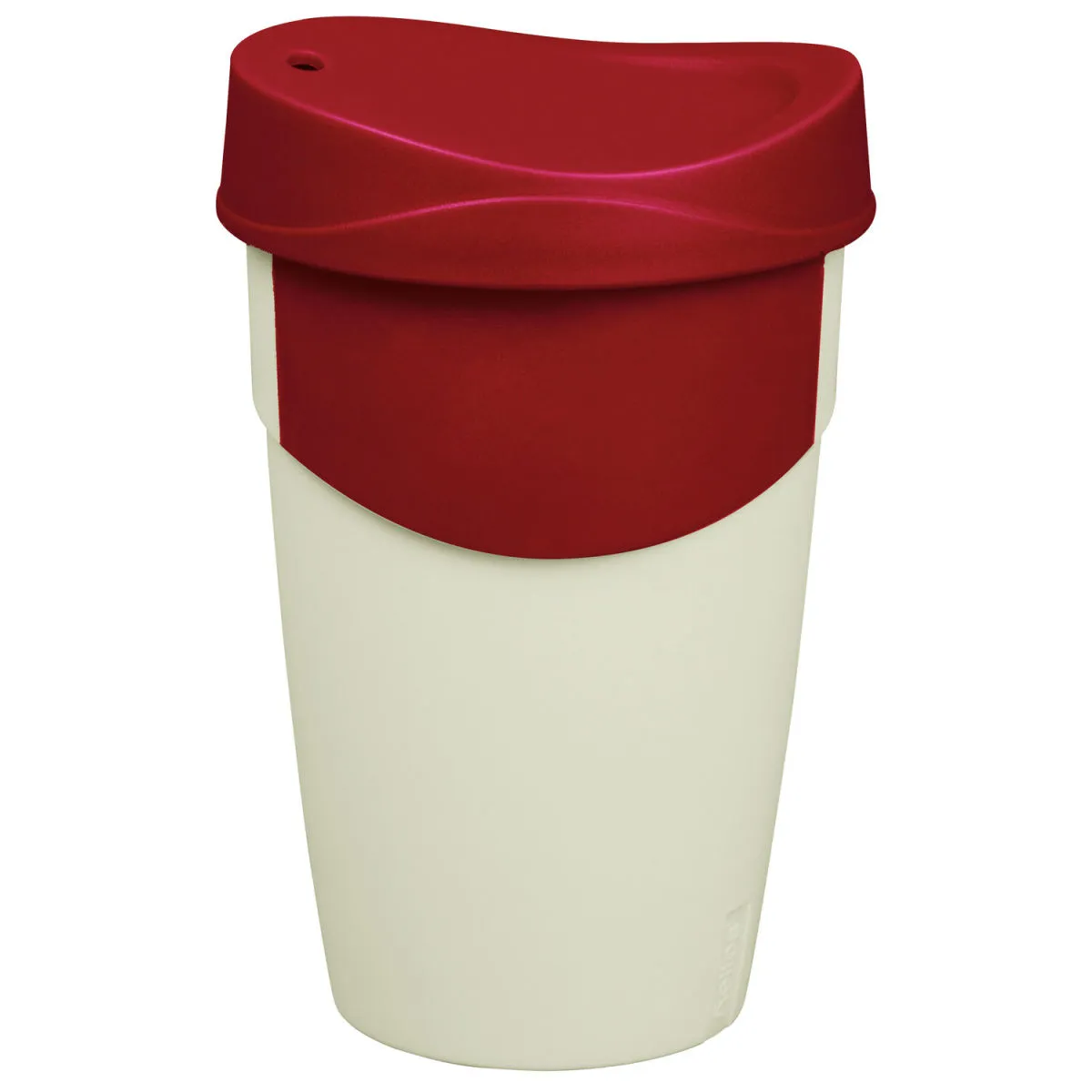 helios bicchiere to-go in plastica; 400 ml, 13.7 cm (H); bordeaux/crema; 0.4 l Segno di riempimento