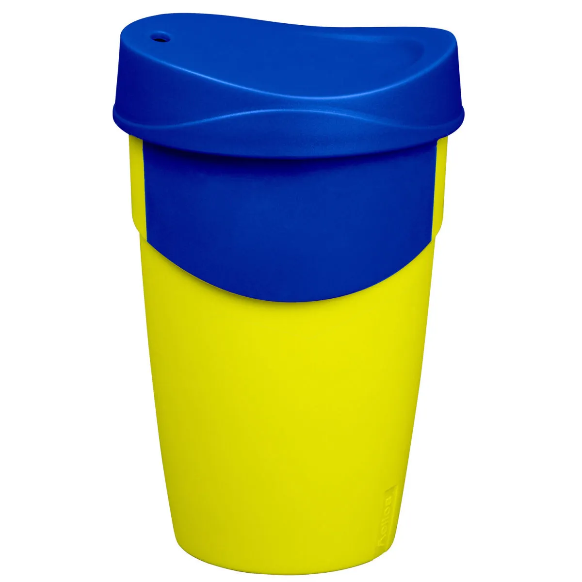 helios bicchiere to-go in plastica; 400 ml, 13.7 cm (H); blu/giallo; 0.4 l Segno di riempimento