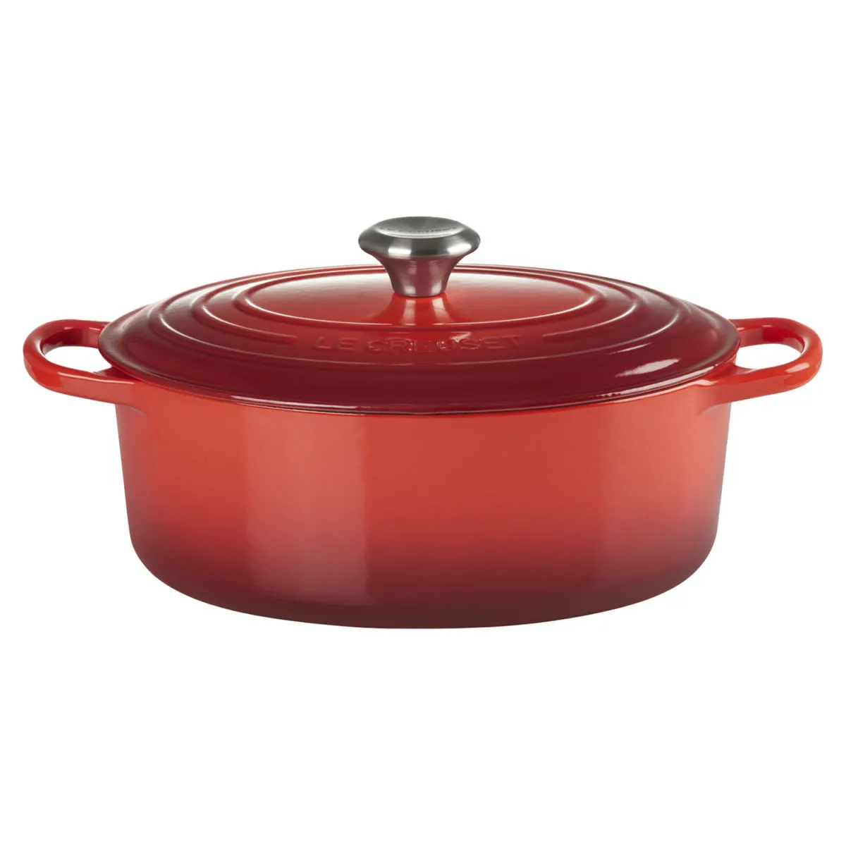 Le Creuset Casseruola in ghisa Signature ovale; 4.7 l, 37.8x24x17 cm (LxLxH); rosso scuro; ovale