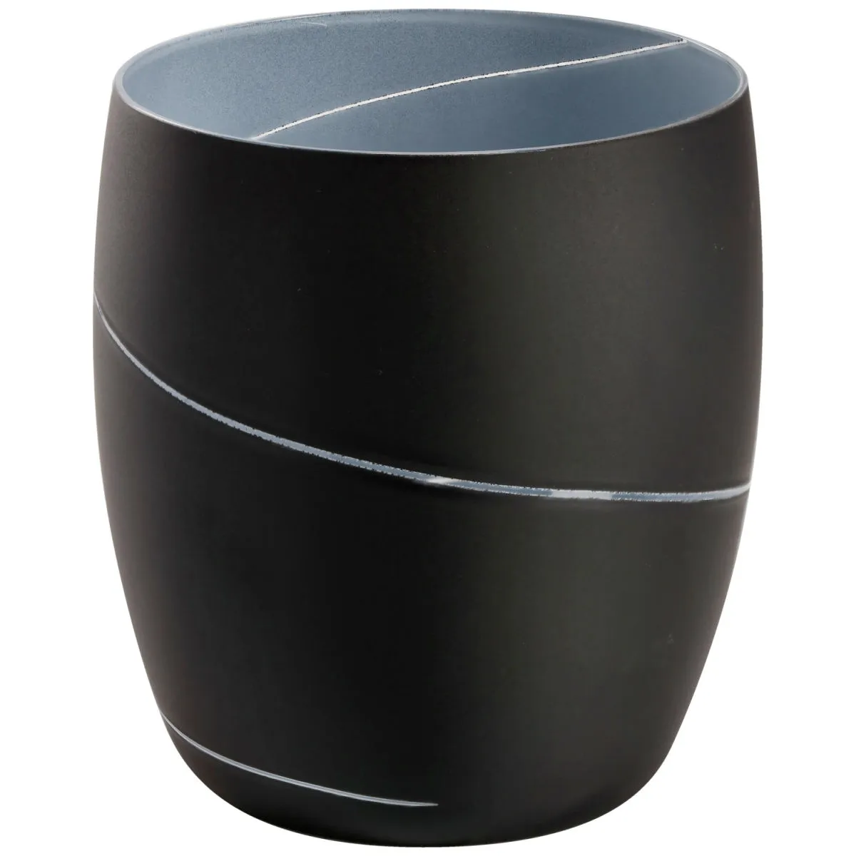 6x VEGA Tumbler Aniani; 450 ml, 8.2x9.9 cm (ØxH); nero/bianco; 6 pz. / Pacco