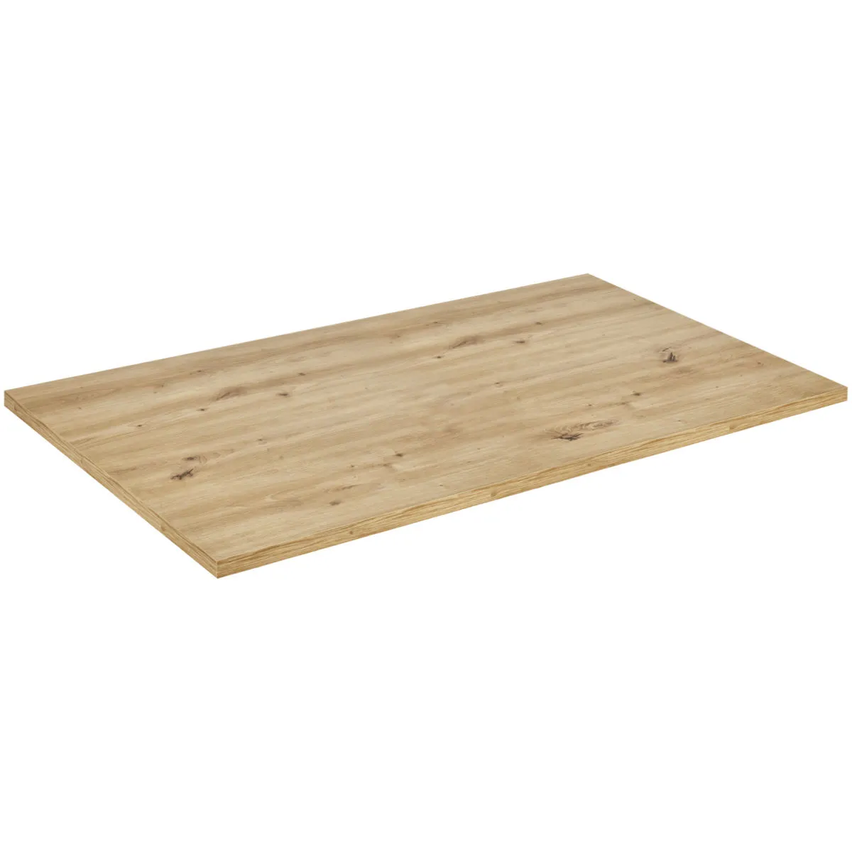 VEGA Piano per tavolo Maliana rettangolare; 80x60 cm (LxL); quercia selvatica; rettangolare