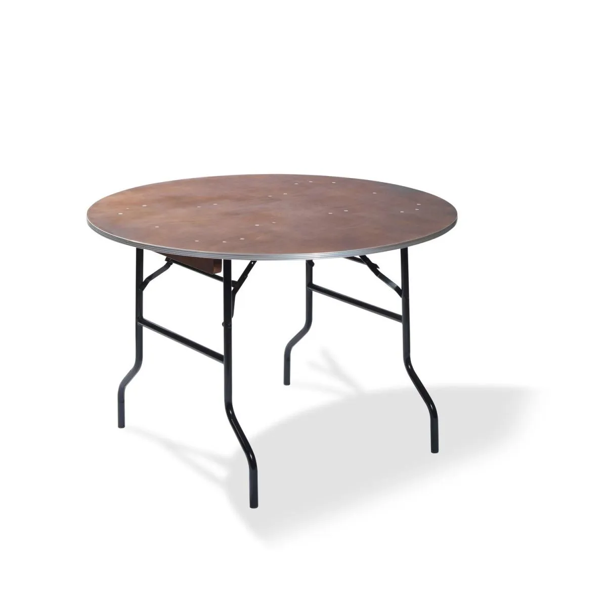 2x Feros Tavolo catering pieghevole in legno rotondo; 76x183 cm (HxØ); verde; rotonda; 2 pz. / Pacco