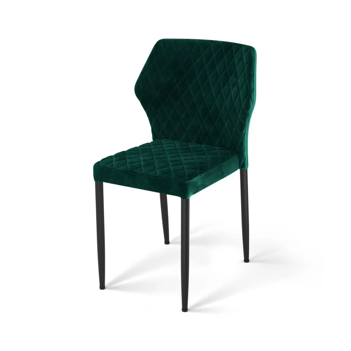 4x Feros Sedia impilabile Louis imbottita in velluto rosso bordeaux, ignifuga, 50x47x105 cm (LxPxA), 52107; 49x57.5x81.5 cm (LxPxH); verde; 4 pz. / Pacco