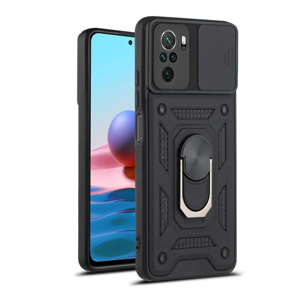Custodia per Xiaomi Poco M5s / Redmi Note 10S / Note 10, Techsuit, CamShield, Nera