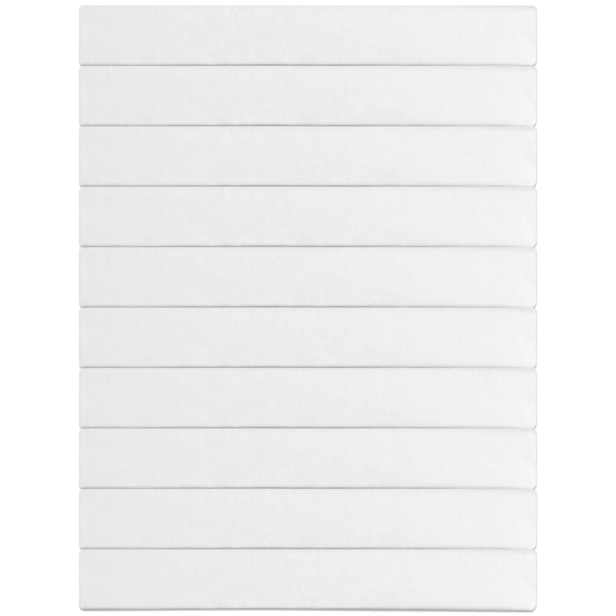10x ERWIN M. Lenzuolo di sotto confezione risparmio Jersey; 90-100x190-200 cm (LxL); bianco; 10 pz. / Pacco