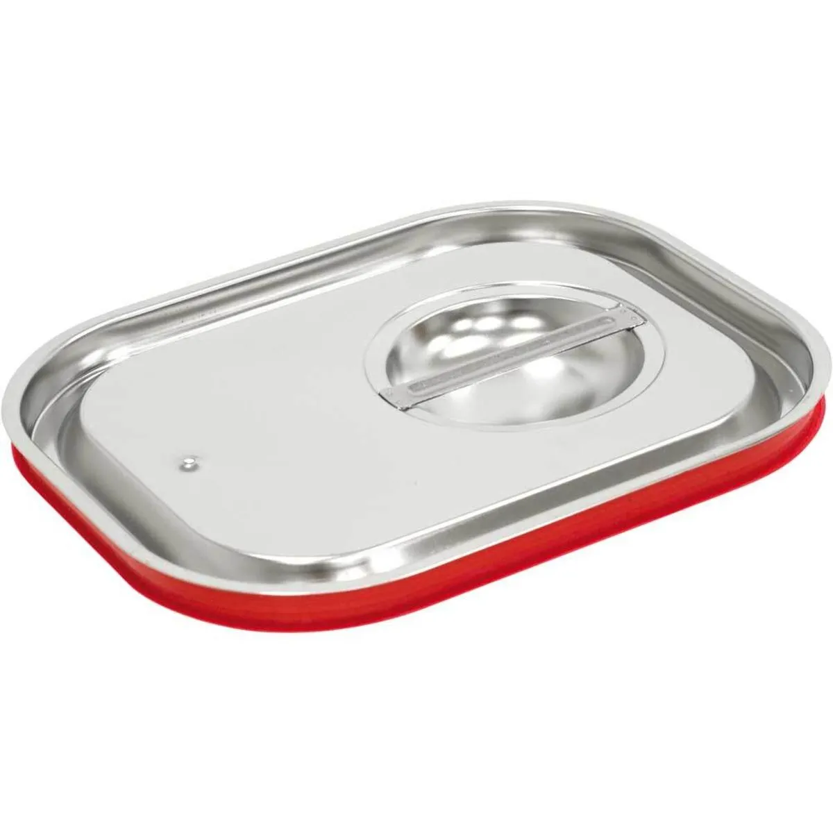 Stalgast Coperchio gastronorm serie STANDARD, con guarnizione; GN 1/1, 32.5 cm (L); argento/rosso