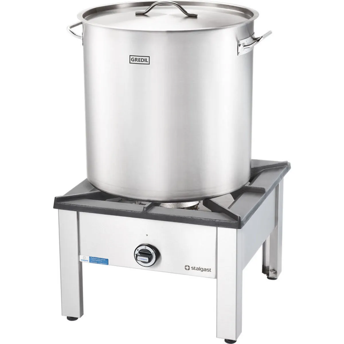 Gredil Zuppiera, forma alta serie ECO, incl. coperchio; 20.9 l, 32x26 cm (ØxH); argento
