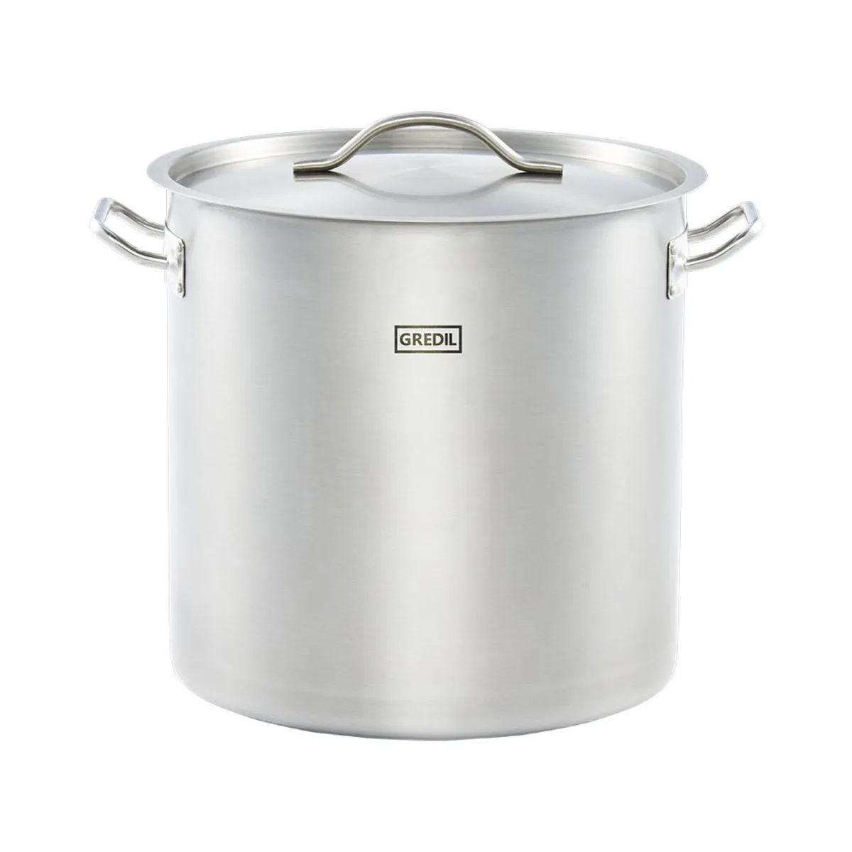 Gredil Zuppiera, forma alta serie ECO, incl. coperchio; 36.6 l, 36x36 cm (ØxH); argento