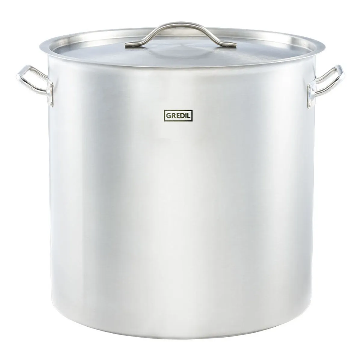 Gredil Zuppiera, forma alta serie ECO, incl. coperchio; 71.6 l, 45x45 cm (ØxH); argento