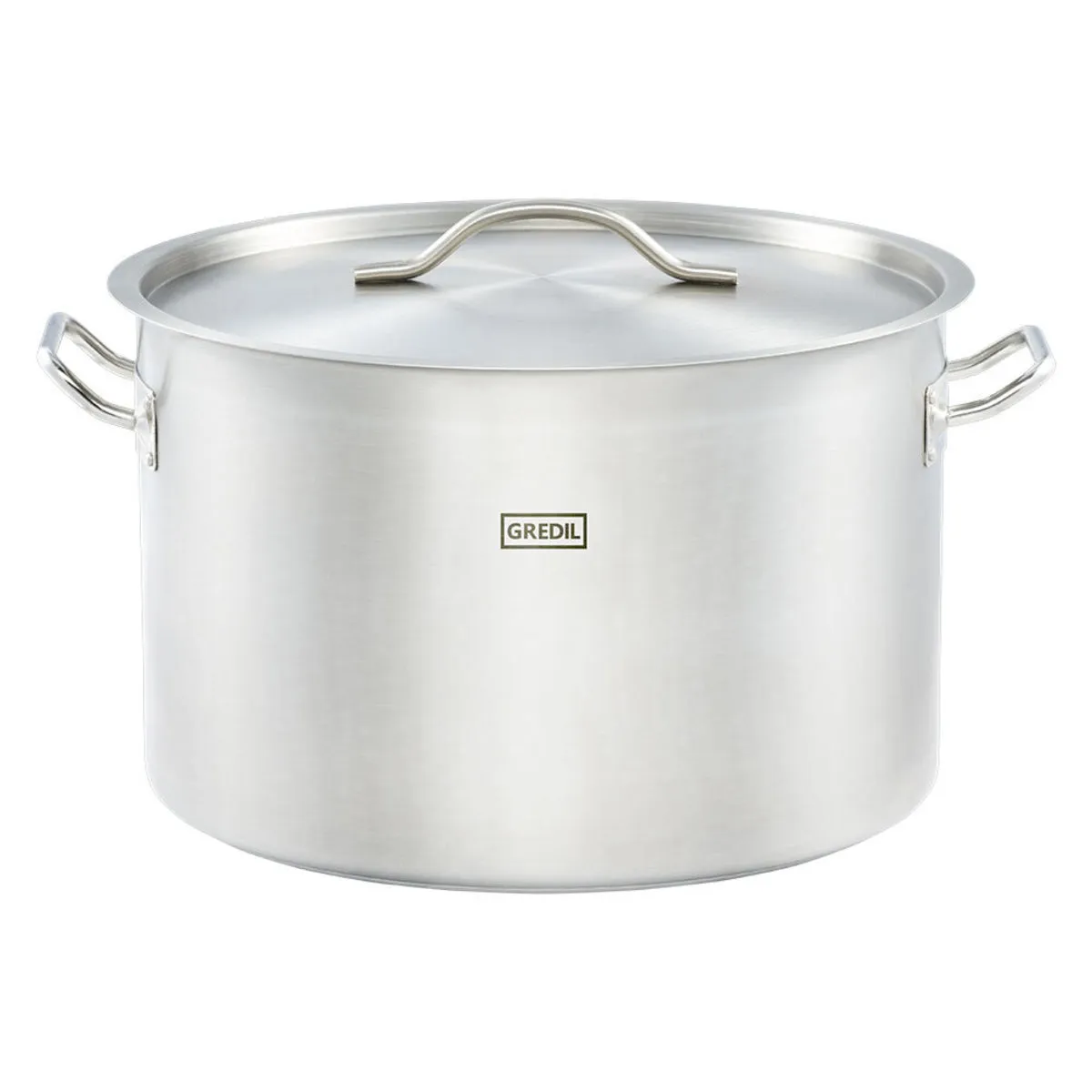 Gredil Pentola per zuppa medio-alta serie ECO, incl. coperchio; 57.3 l, 45x36 cm (ØxH); argento