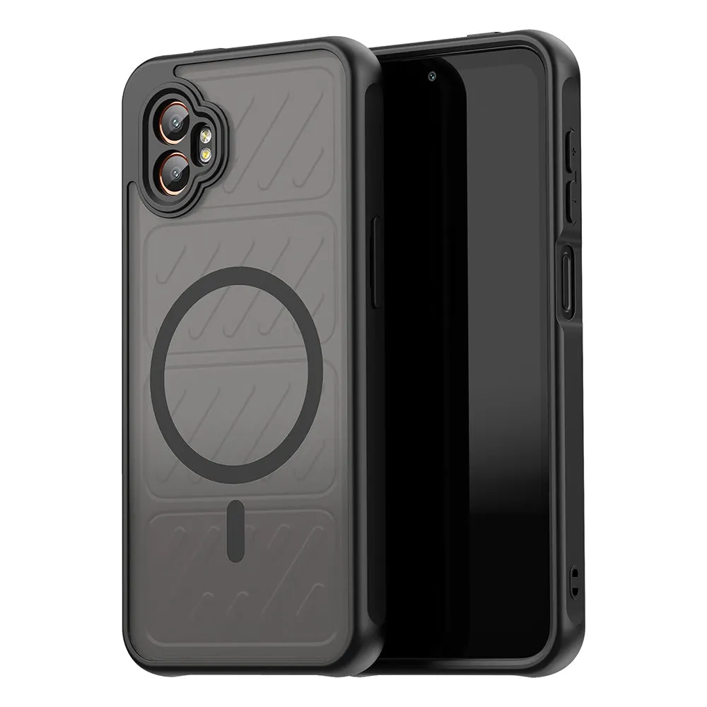 Custodia MagSafe per Samsung Galaxy XCover7 Pro, Techsuit, HaloFrost II, Nera