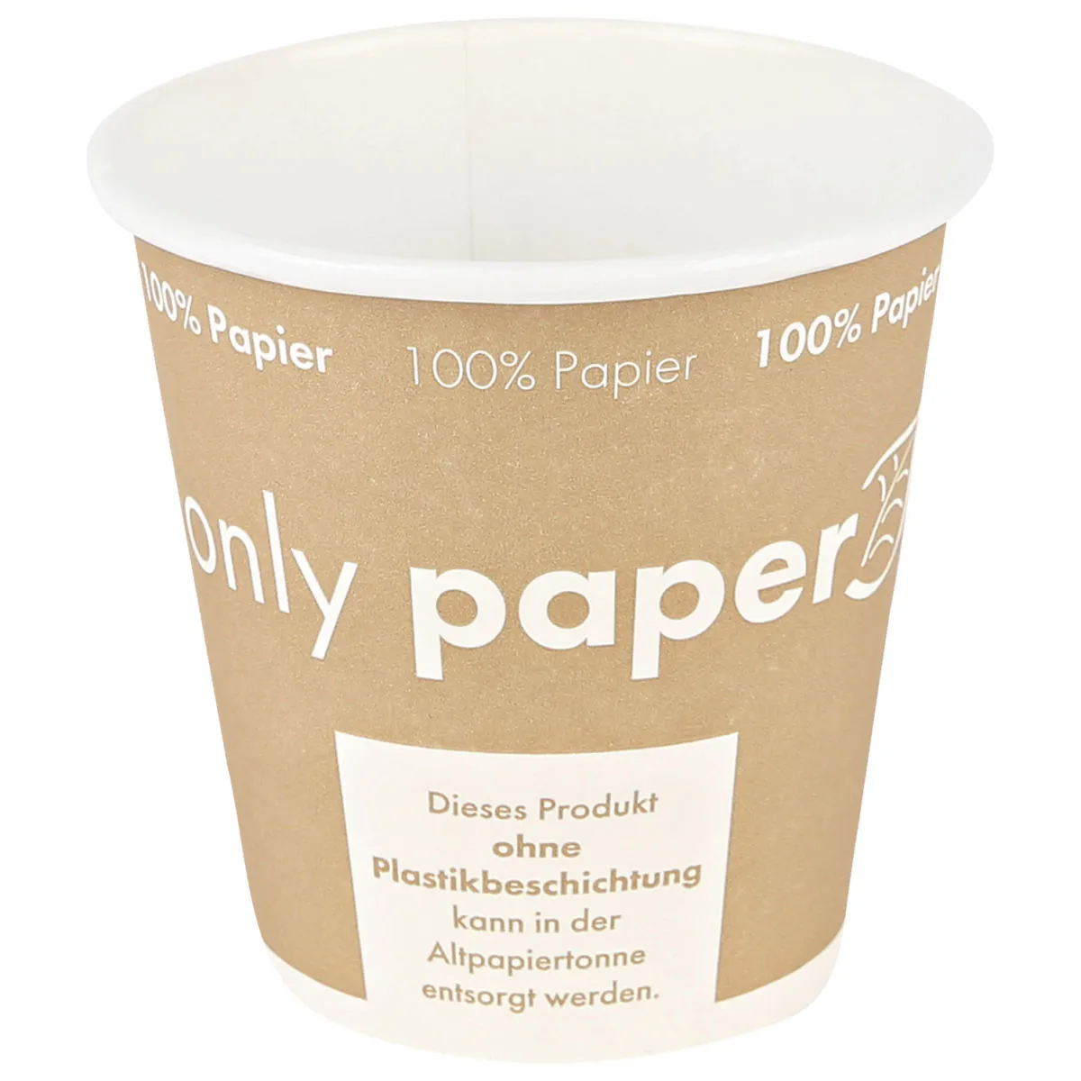 50x NATUREStar Tazza Only Paper; 150 ml, 8x8 cm (ØxH); marrone; 50 pz. / Pacco