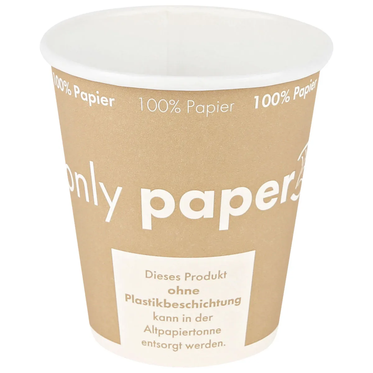 50x NATUREStar Tazza Only Paper; 250 ml, 9x9.5 cm (ØxH); marrone; 50 pz. / Pacco