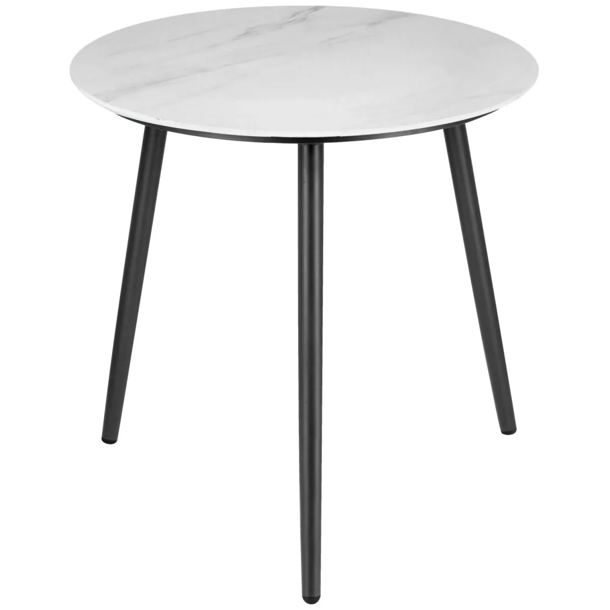 VEGA Tavolino da esterno Sando grande; 60x60 cm (ØxH); bianco/antracite; rotonda