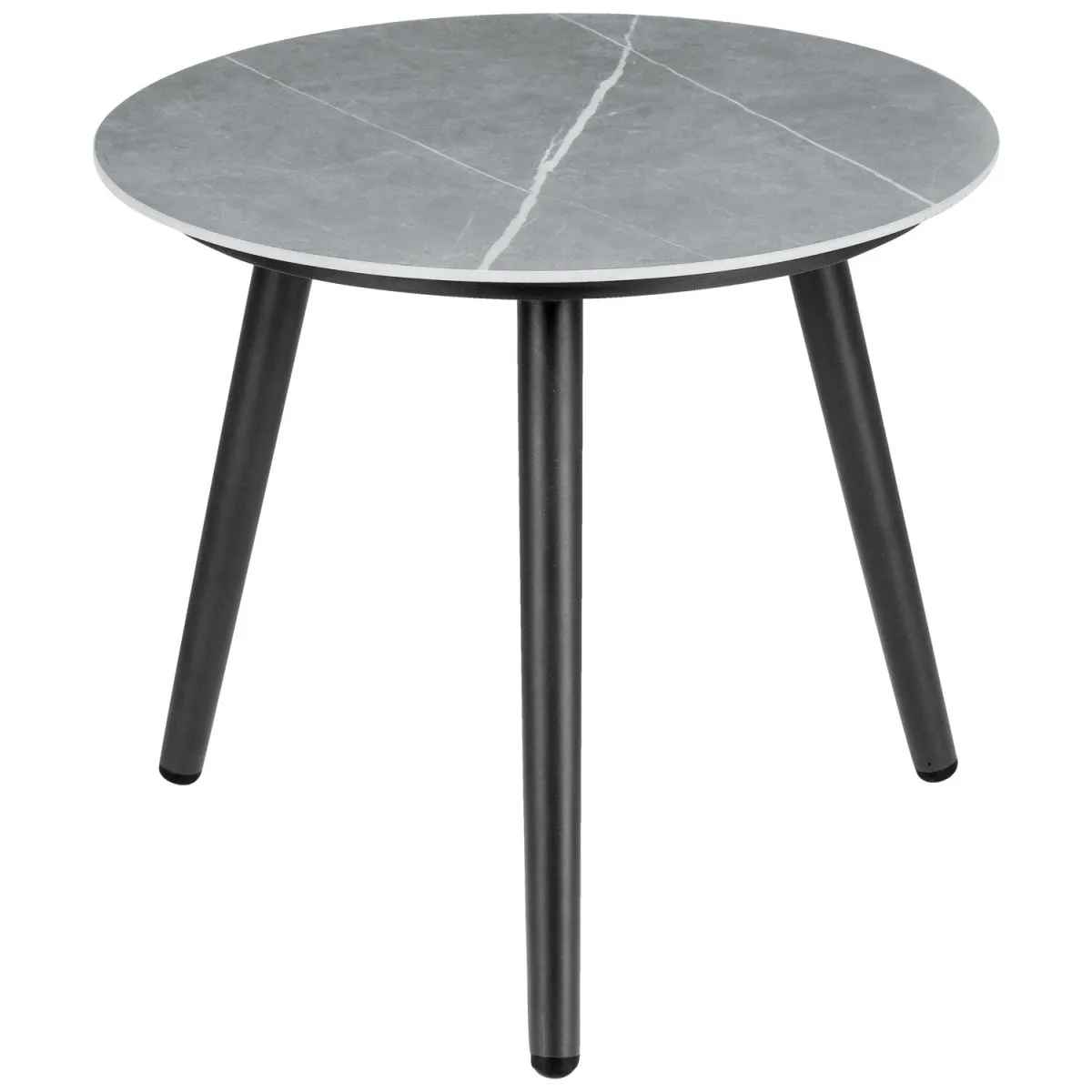 VEGA Tavolino da esterno Sando piccolo; 45x40.5 cm (ØxH); grigio chiaro/antracite; rotonda