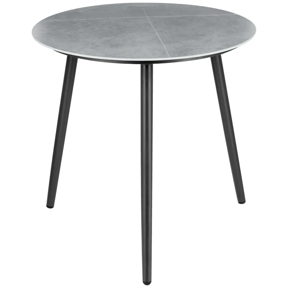 VEGA Tavolino da esterno Sando grande; 60x60 cm (ØxH); grigio chiaro/antracite; rotonda