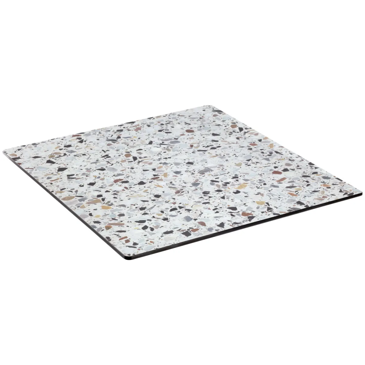VEGA Piano per tavolo da esterno in HPL Lift quadrato; 60x60 cm (LxL); terazzo; quadrata
