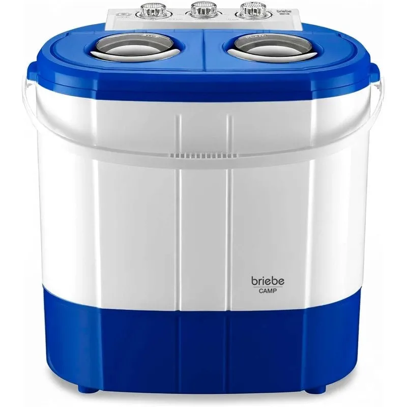 Mini Lavatrice Centrifuga Portatile Briebe WM1140 2 Scomparti 3Kg Grigio/Bianco