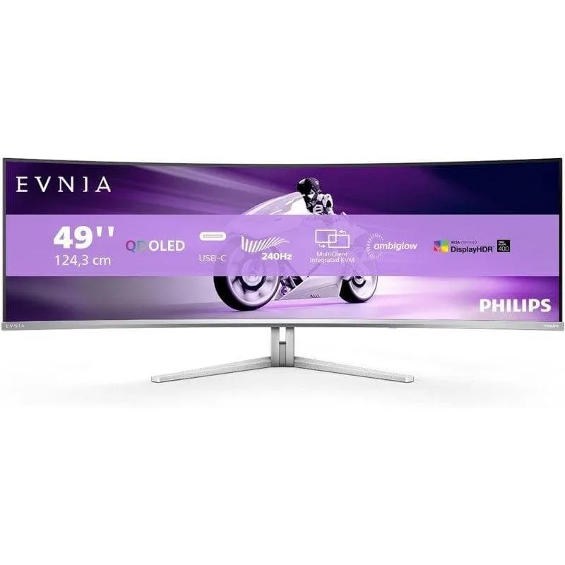 Monitor PC Philips Evnia 49M2C8900 49" Dual QHD 240Hz QD-OLED Curvo G-Sync FreeSync HDR