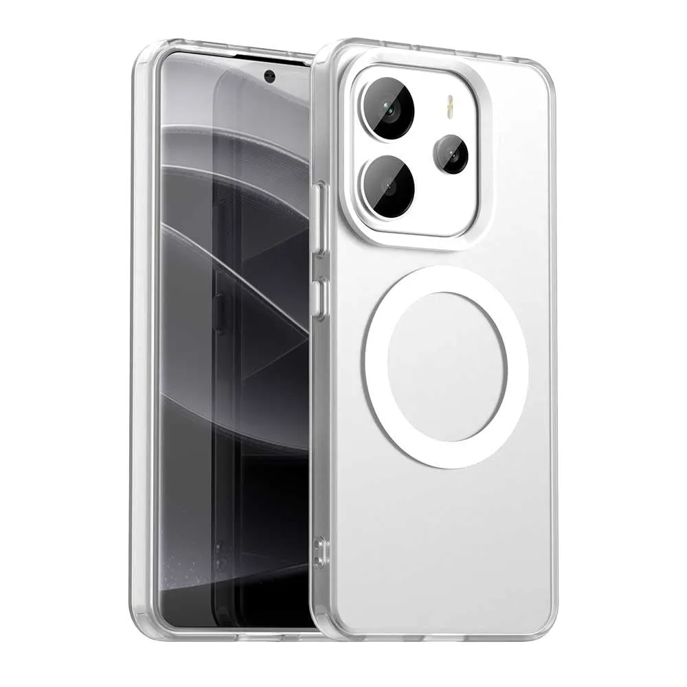 Custodia MagSafe per Xiaomi Redmi Note 14 4G (Regionale), Techsuit, CandyCase, Bianca