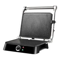 Bistecchiera elettrica 1400W PETRAVERA Black e Silver BS4400