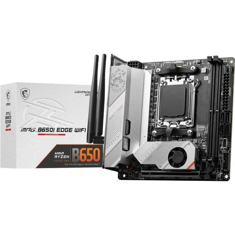 Schede Madri MSI MPG B650I EDGE WIFI B650 AM5 DDR5 Mini-ITX WiFi 6E 2.5GbE M.2