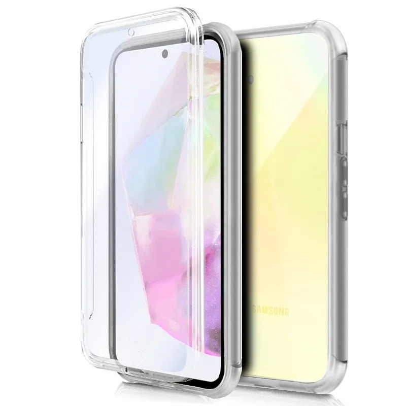 Fantastica custodia in silicone trasparente 3D anteriore + posteriore per Samsung A356 Galaxy A35 5G