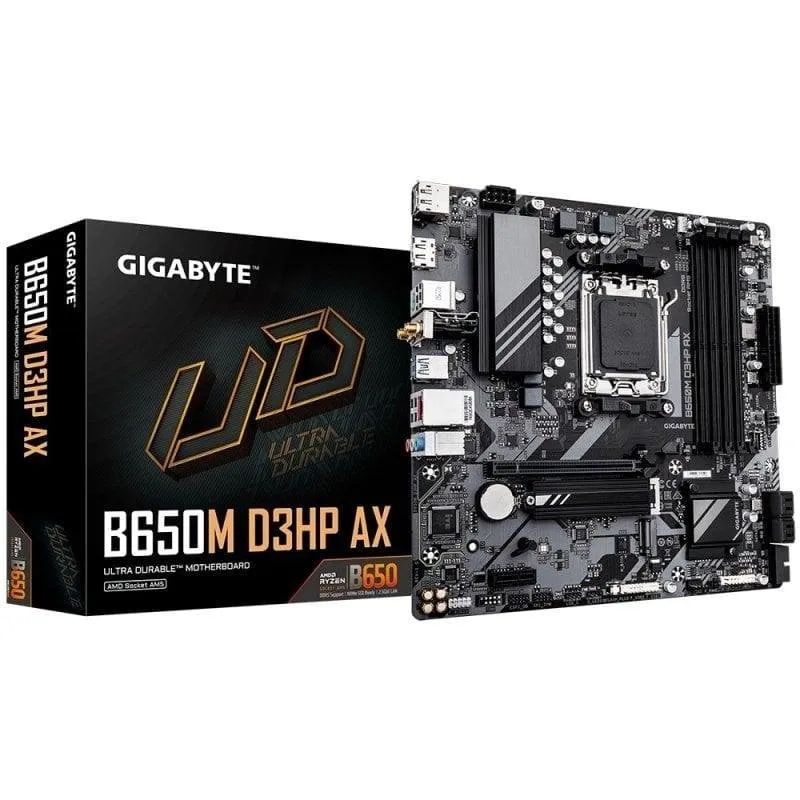 Schede Madri Gigabyte B650M D3HP AX B650 Socket AM5 DDR5 Micro ATX WiFi 6E PCIe 4.0 2.5GbE RGB