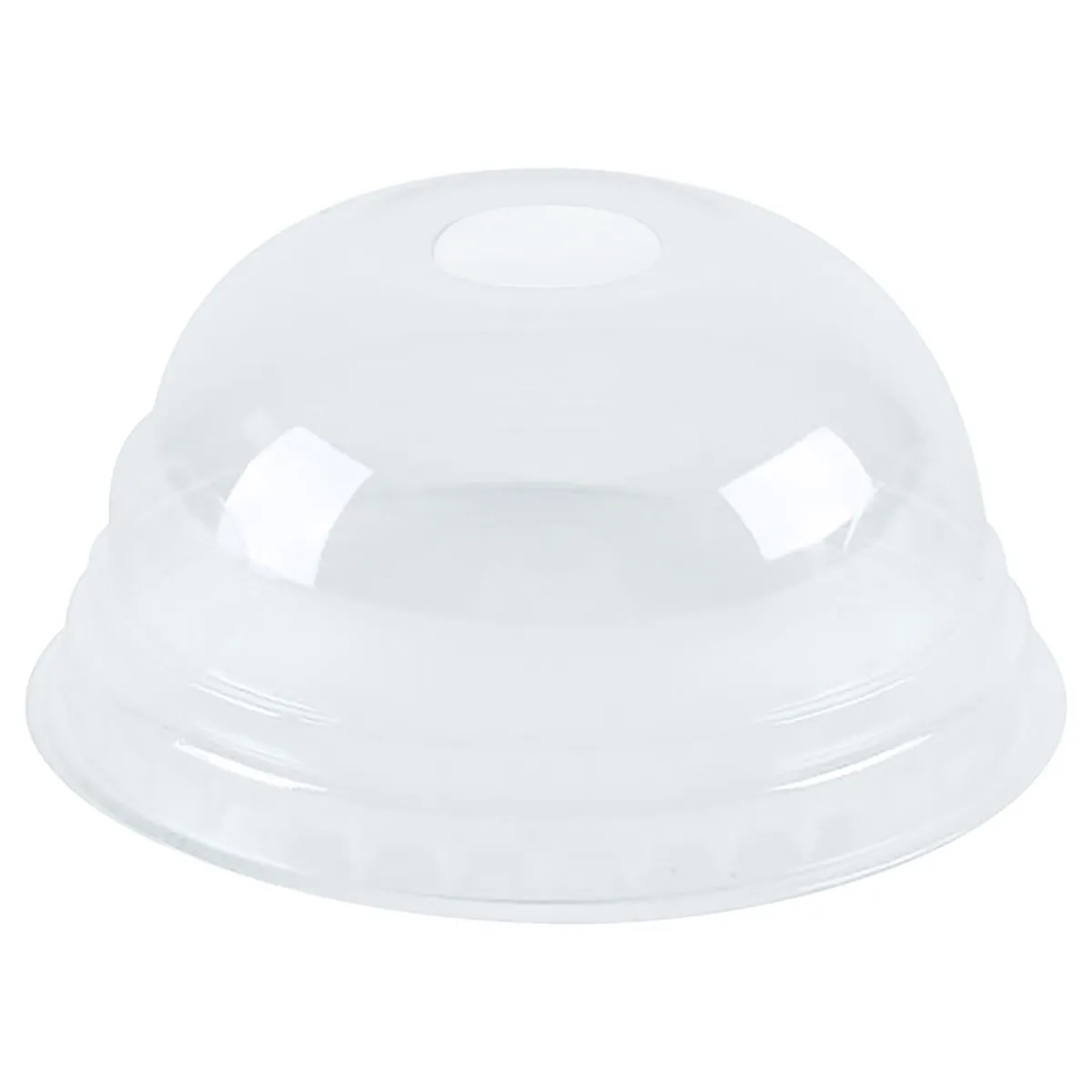 50x NATUREStar Coperchio per bicchieri smoothie/frullati con foro per cannuccia; 8.5x4.2 cm (ØxH); trasparente; 50 pz. / Pacco