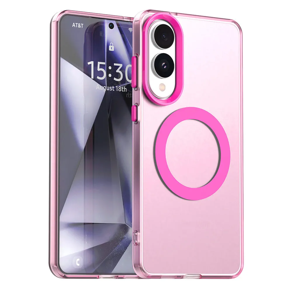 Custodia MagSafe per Samsung Galaxy S25 Edge S937, Techsuit, CandyCase, Rosa