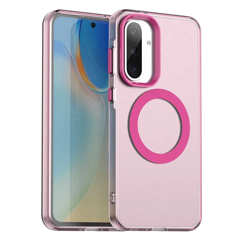 Custodia MagSafe per Samsung Galaxy A56 A566, Techsuit, CandyCase, Rosa