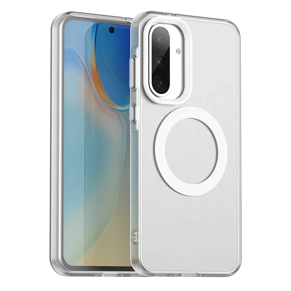 Custodia MagSafe per Samsung Galaxy A56 A566, Techsuit, CandyCase, Bianca