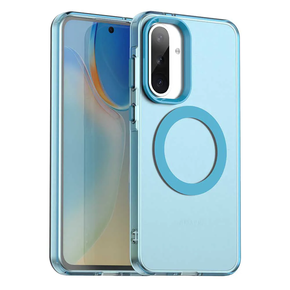 Custodia MagSafe per Samsung Galaxy A36 A366, Techsuit, CandyCase, Blu
