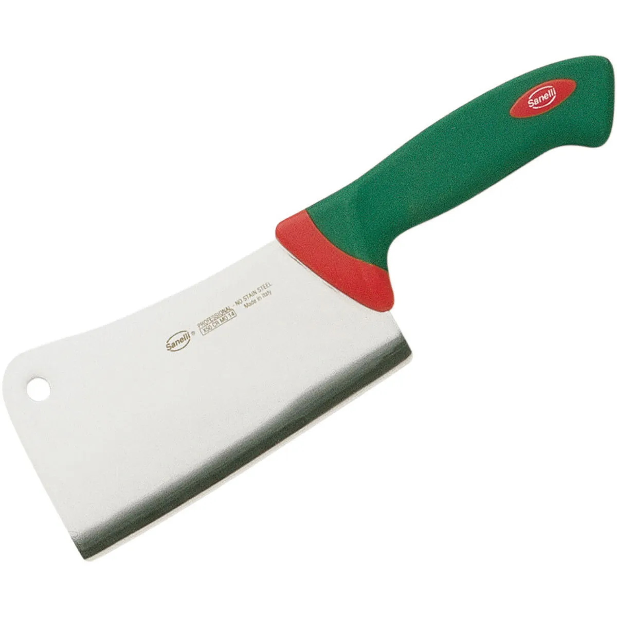 Sanelli Mannaia Sanelli, manico ergonomico, lunghezza lama 16 cm; 16 cm (L); verde