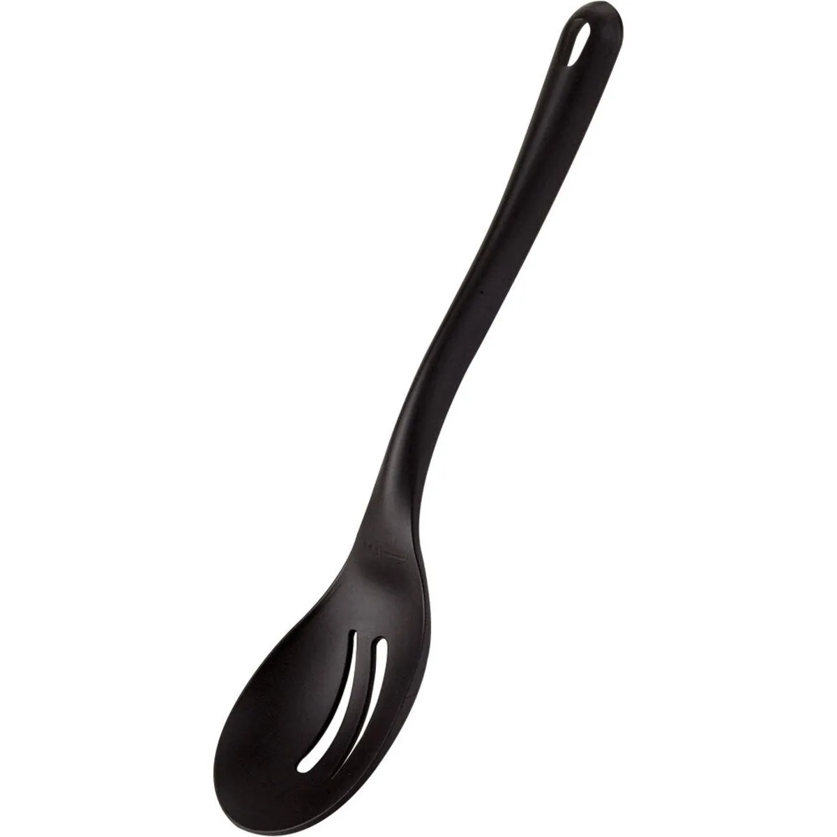 Paderno Cucchiaio di servizio, forato, in materiale rinforzato con fibra di vetro, nero; 35 cm (L); nero